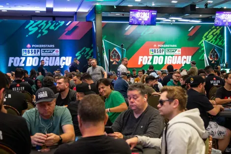 Estouro da bolha do Main Event marca o domingo do LAPT/BSOP Foz; confira a agenda