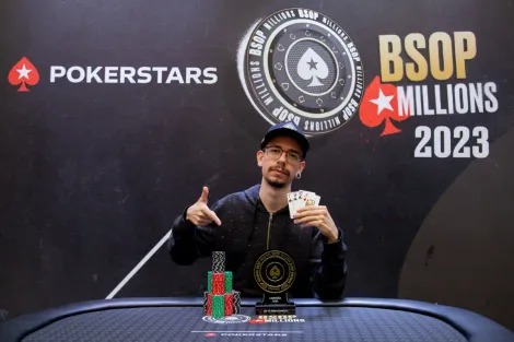 Em segunda aparição no circuito, Lucas Murari conquista PLO Turbo KO do BSOP Millions