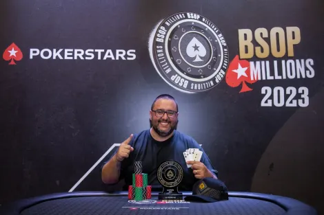 Helder Fontana fatura o título do PLO Daily 500 do BSOP Millions