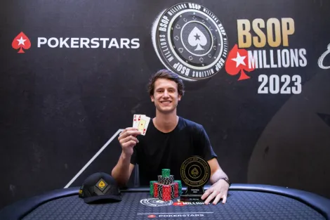 Em seu quarto torneio live, Carlos Zamot conquista Daily 500 do BSOP Millions