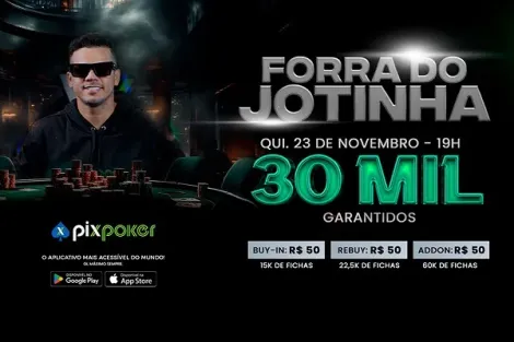 Forra do Jotinha agita quinta-feira no PixPoker com R$ 30 mil garantidos