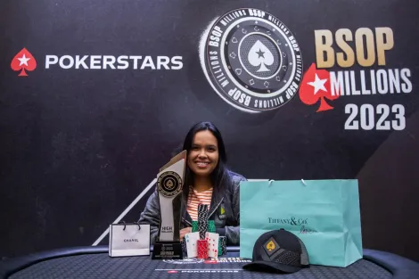 Aberllayne Leite é campeã do Ladies 1-Day High Roller do BSOP Millions