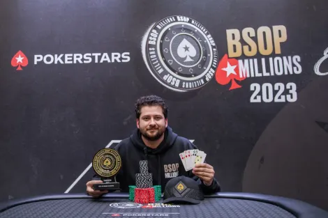 Bruno Porto fatura primeiro título no BSOP ao cravar PLO5 do Millions