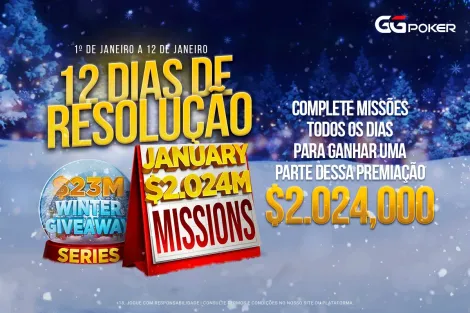 GGPoker oferece mais de US$ 2 milhões em "12 Dias de Resolução"