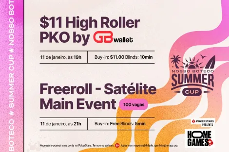 High Roller e Freeroll agitam quinta-feira da Summer Cup; confira