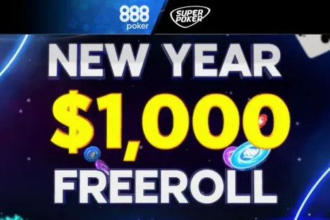 888poker realiza Freeroll de Ano Novo com US$ 1 mil garantido nesta sexta