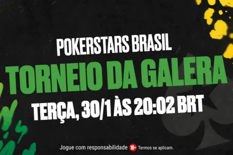 Freeroll Torneio da Galera distribuirá 306 tickets para brasileiros no PokerStars