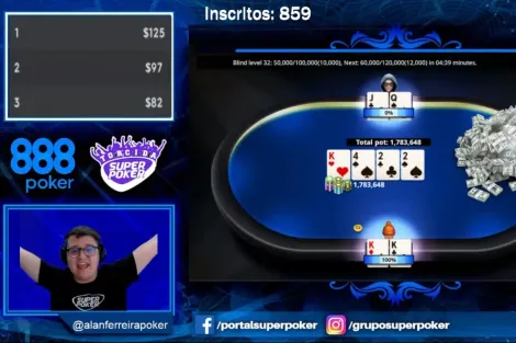 "maxx507" brilha no 888poker e conquista o Freeroll SuperPoker