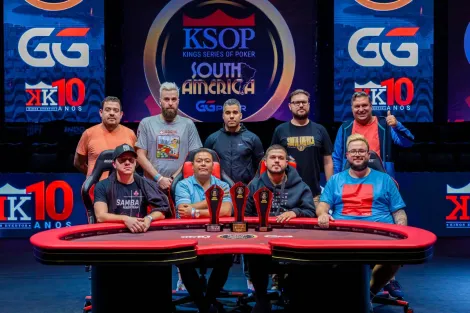 Rodrigo Anacoretto lidera mesa final do High Roller do KSOP GGPoker SA