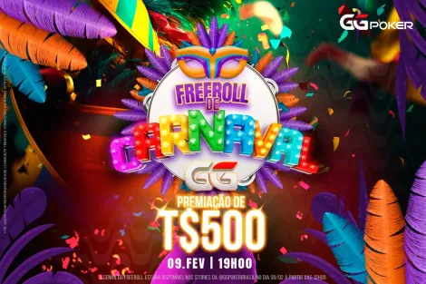 Freeroll "Bloquinho GGPoker Brasil" garante a folia com T$ 500 em prêmios no Carnaval