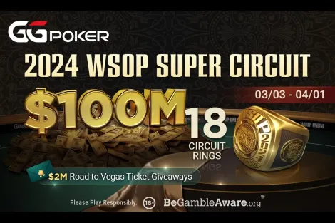 WSOP Super Circuit tem US$ 100 milhões garantidos e 18 anéis no GGPoker em março