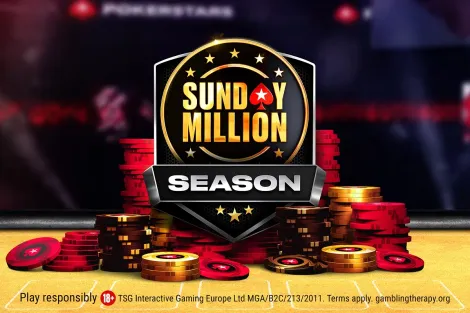 PokerStars lança Sunday Million Season, novo festival celebrando 18 anos do torneio