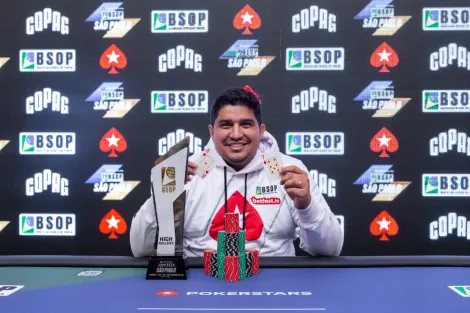 Luan Coelho crava One Day High Roller PKO do BSOP SP em seu primeiro título no circuito