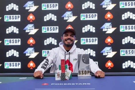 Wagner Viana é campeão do Win The Button Turbo K.O do BSOP São Paulo