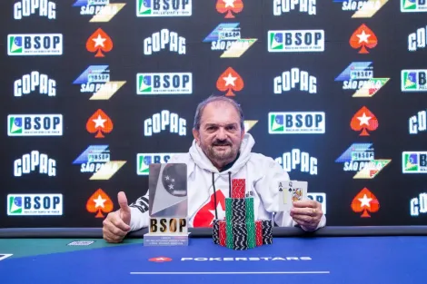 PC Ribeiro é bicampeão do BSOP SP com título do Last Chance Deepstack Turbo