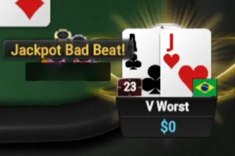 Brasileiro aciona bad beat jackpot de US$ 112 mil no GGPoker; confira