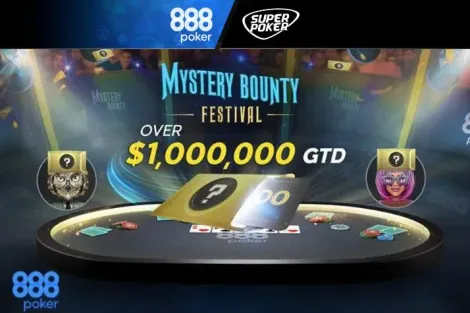 888poker realiza Mystery Bounty Festival com US$ 1 milhão GTD a partir de domingo