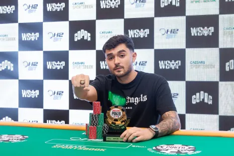 Leonardo Nishitani crava PLO Ring Championship e fatura anel na WSOP Brazil