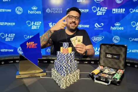 Saulo de Conti ganha o 20K Real Poker do H2 Fun Festival