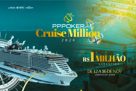 Em seu 8º aniversário, PPPoker anuncia Cruise Million Brasil com R$ 1 milhão garantido