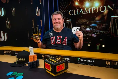 Chris Moneymaker vai de short a primeiro campeão da Triton Montenegro 2024