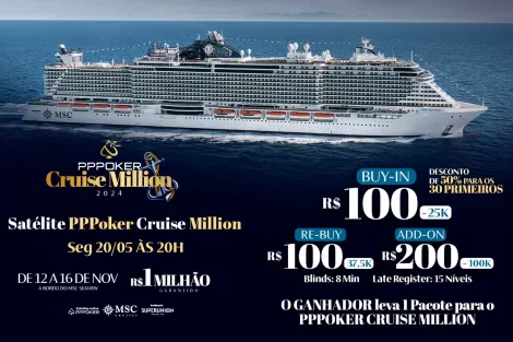 Satélite Cruise Million de R$ 50 abre semana agitada no PPPoker