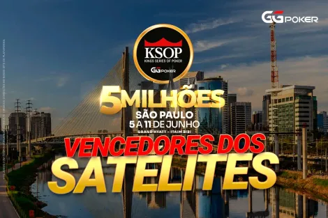 Satélites online classificam grandes nomes para o KSOP GGPoker São Paulo; confira