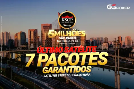 Último satélite com pacotes para o KSOP GGPoker São Paulo acontece nest domingo