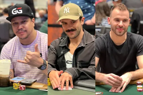 Felipe Mojave, Yuri Martins e Renan Bruschi vão ao Dia 2 do Evento #10 da WSOP