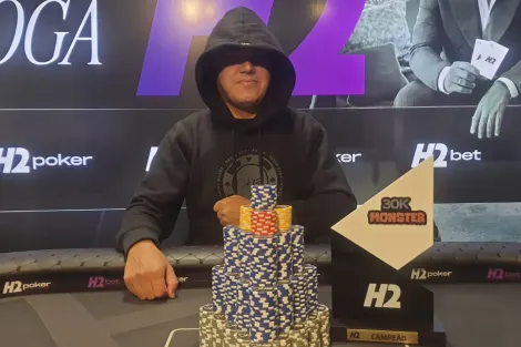 Edinaldo Manoel vence 30K Monster do H2 Club com all in triplo na mão final