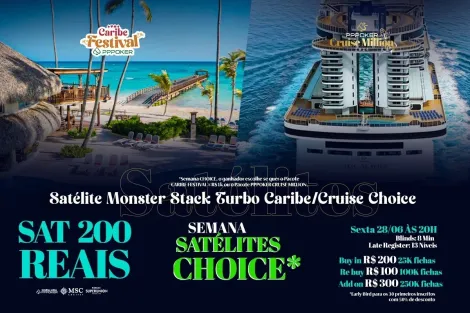 Monster Stack Turbo da semana Caribe Cruise Choice é atração nesta sexta no PPPoker