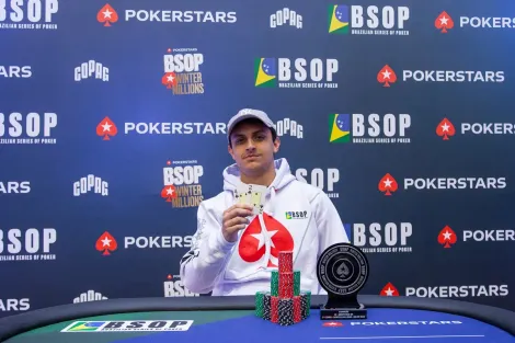 Gabriel Nóbrega crava Deepstack 6K do BSOP Winter Millions no dia do aniversário