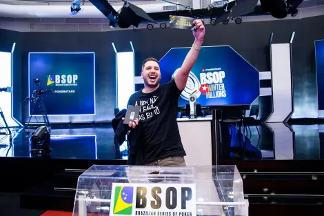 Previsão, AA e camiseta irônica: o bounty de R$ 100 mil no BSOP Winter Millions