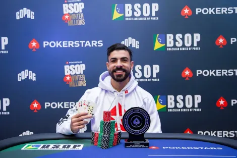 Thiago Valério crava PLO5 do BSOP Winter Millions e leva primeiro troféu