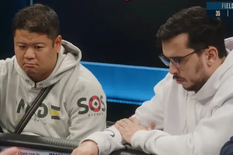 River cruel e JJ maltratam Thiago Tsukamoto no Main Event do BSOP WM