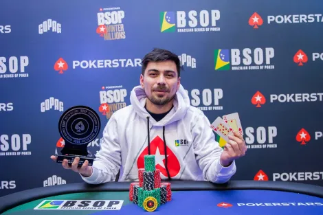 Christopher Gutierrez leva 6-Handed PKO e é bicampeão no BSOP Winter Millions