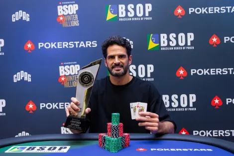 Thiago Camilo é campeão do High Roller e fatura R$ 681 mil no BSOP Winter Millions: "Sonho"