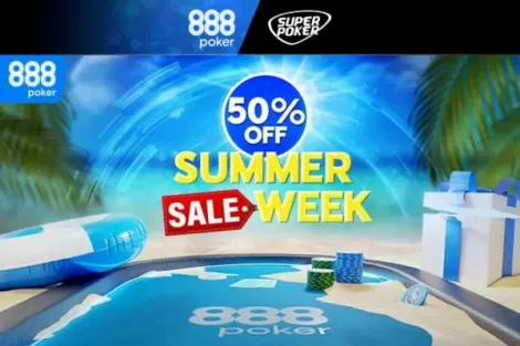 Summer Sale Week agita feltros virtuais do 888poker com descontos de até 50%