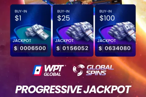 Jackpots Progressivos dos Global Spins ultrapassam seis dígitos no WPT Global