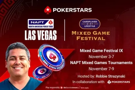 NAPT Las Vegas tem grade revelada e parceria com Mixed Game Festival