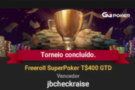 "jbcheckraise" leva a melhor e conquista Freeroll SuperPoker no GGPoker