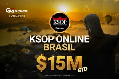 GGPoker divulga grade do KSOP Online Brasil, com US$ 15 milhões garantidos