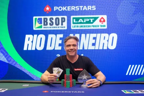 Paulo Joanello é campeão do Single Day High Roller PKO do LAPT Rio