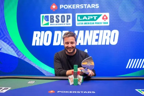 Marco Guibert, da Argentina, conquista Big Stack Turbo do LAPT Rio: "Divertido!"