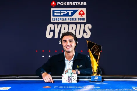 Português Diogo Coelho vira heads-up e vence Eureka High Roller do EPT Chipre