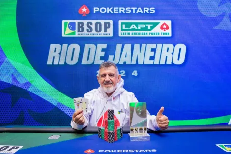 Agostinho Barreiro faz a limpa na mesa final e conquista 6-Handed PKO do BSOP Rio