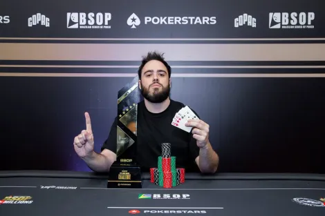 Felipe Campins bate Alex Shepel e vence PLO Challenge do BSOP Millions