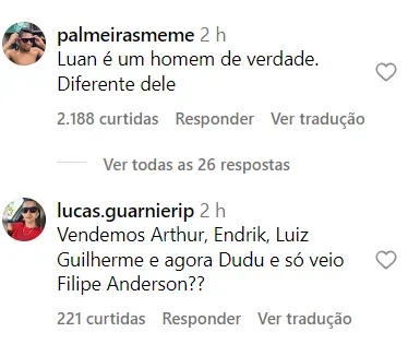 El principal organizador del Palmeiras exige la posición de Leila Pereira sobre Dudu: "Ya escuchamos a una de las partes"