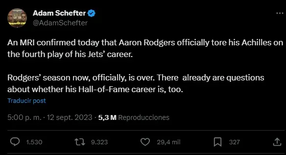 (Fuente: @AdamSchefter)