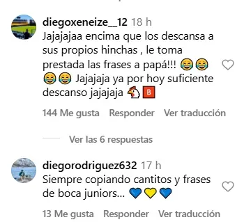 Los hinchas de Boca reaccionaron a la frase de Brito.